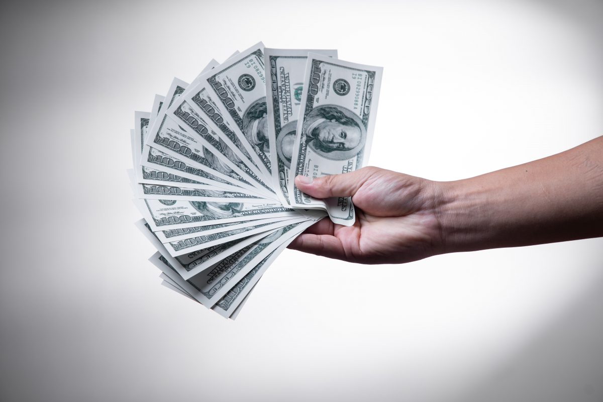 hand full of cash