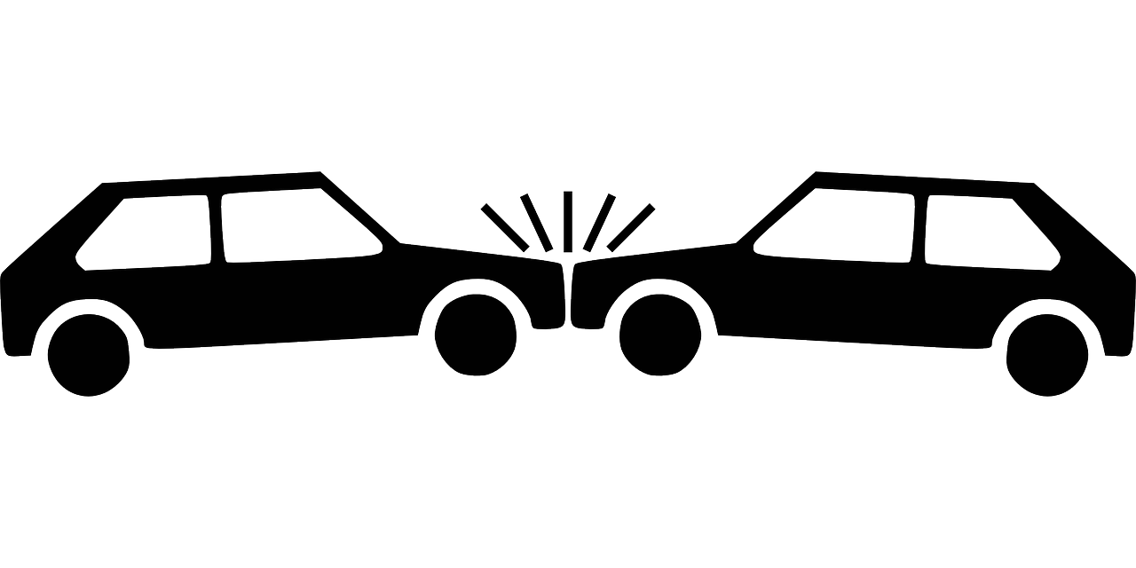 two cars coliding vector