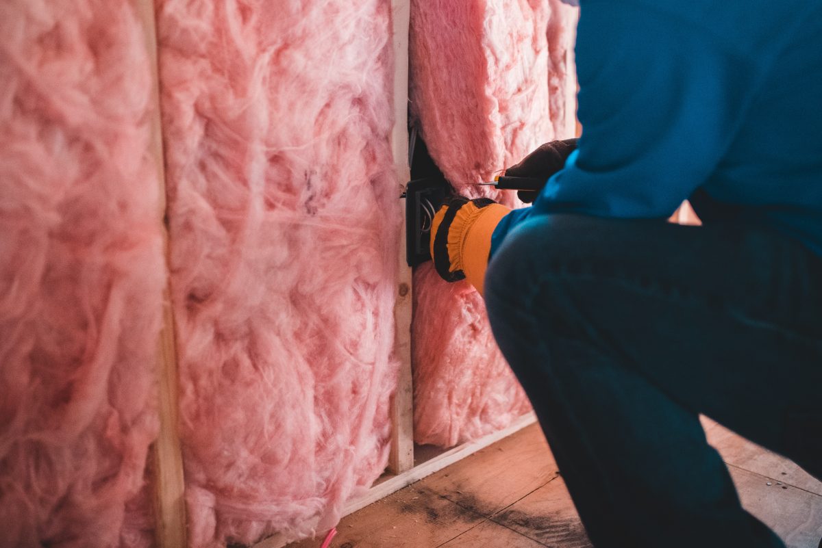 person with insulation