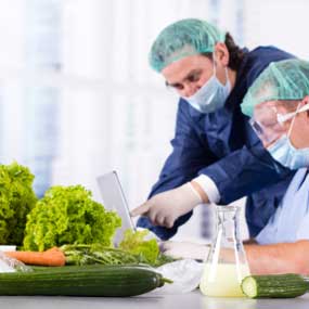 2 men testing food products