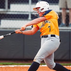 Mississippi College Softball Player McCall Lee Gets a Hit