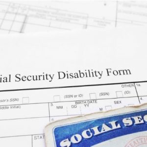 Social Security Disability Form with social security card