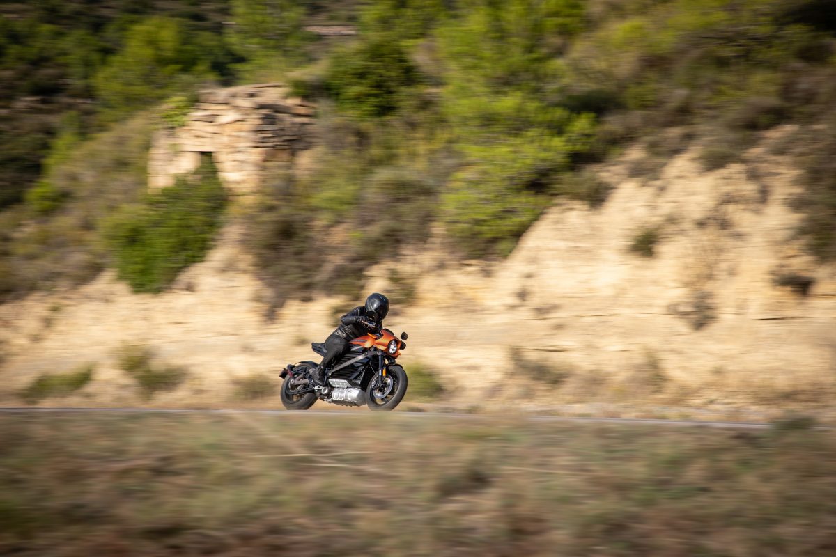 motorcyle on hillside