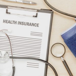view of health insurance form with pulse gauge