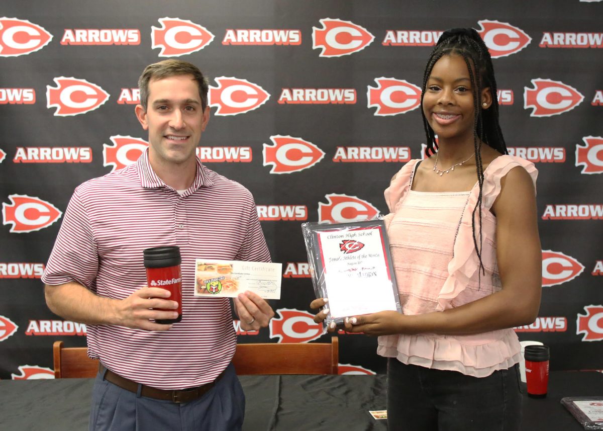 Madkin named State Farm Athlete of the Month for August - The Clinton Courier