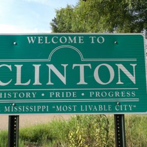Clinton MS Welcome Sign