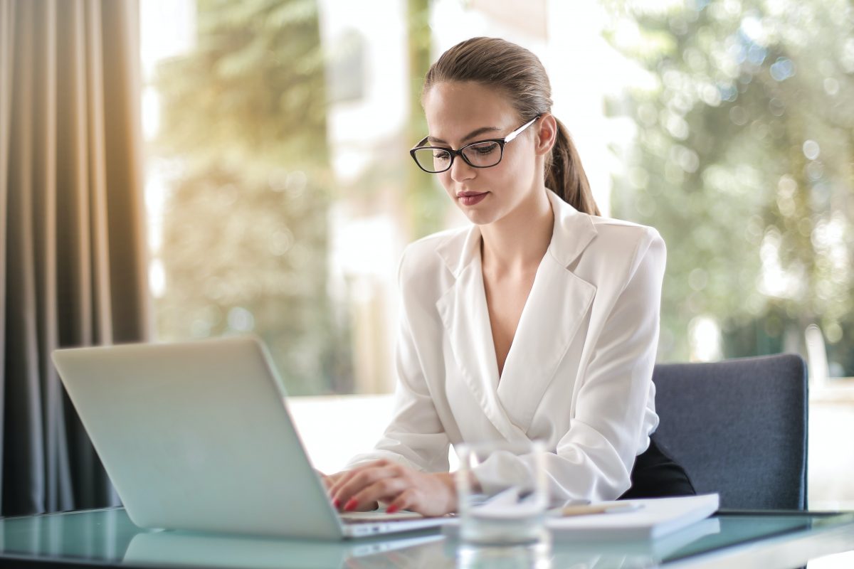 woman at computer