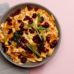 Sweet and Spicy Buffalo Chicken Dip is the perfect Super Bowl appetizer for any gathering. (photo courtesy of Ocean Spray).