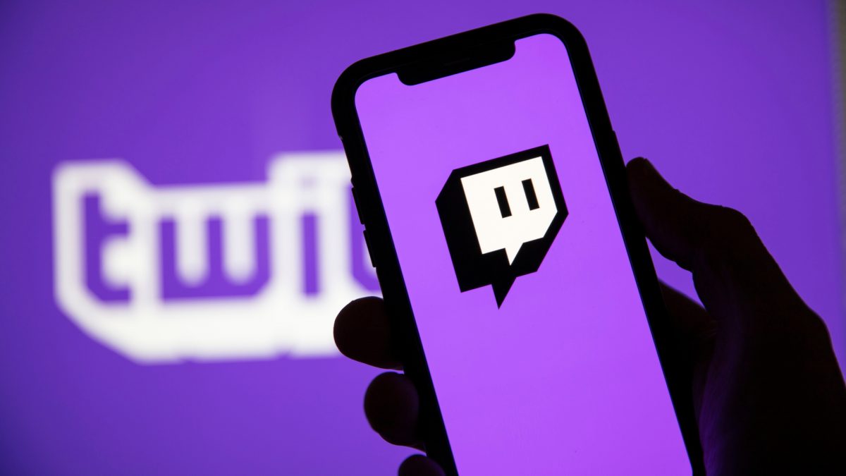 twitch logo on cellphone