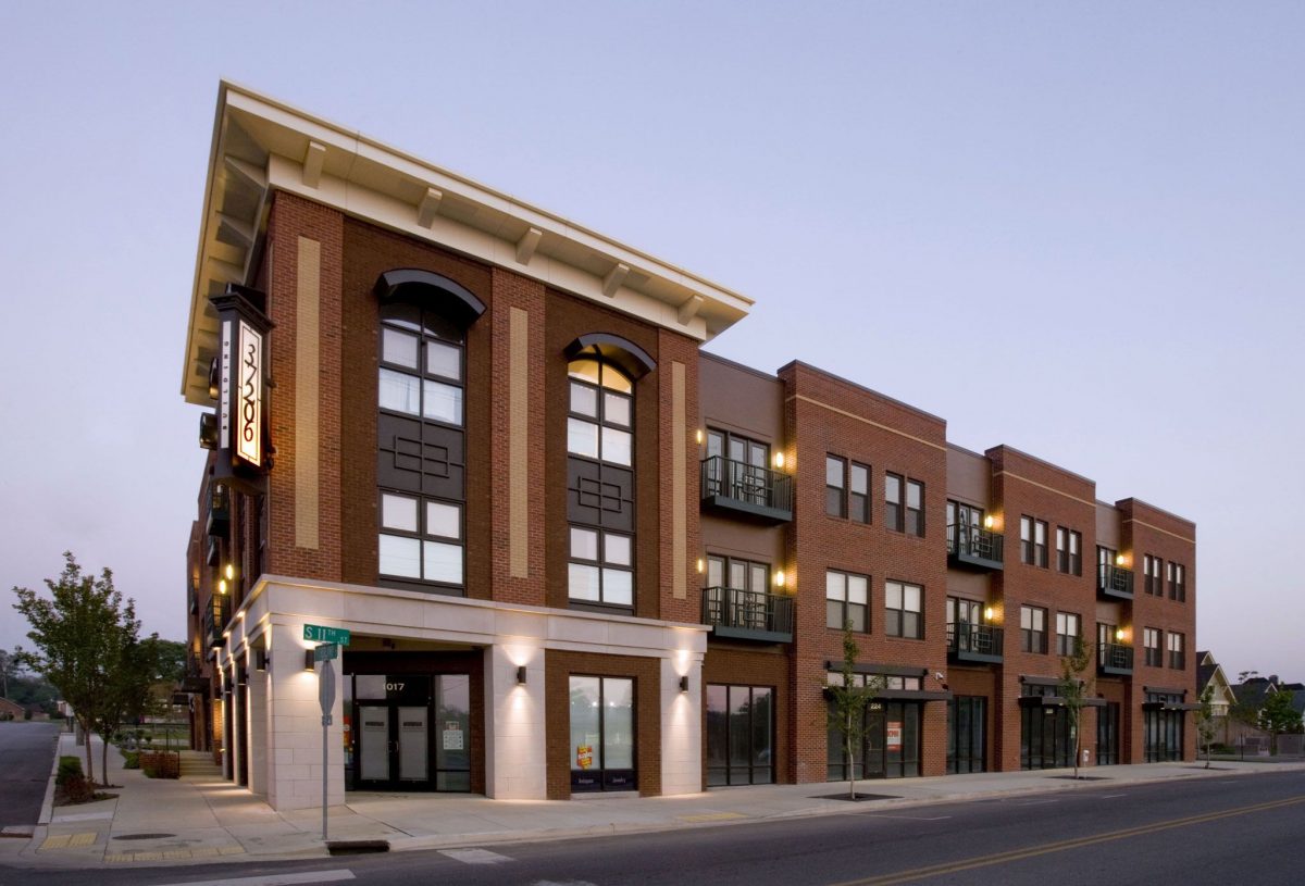 Rendering of one of the proposed buildings in the CityPointe Centre development