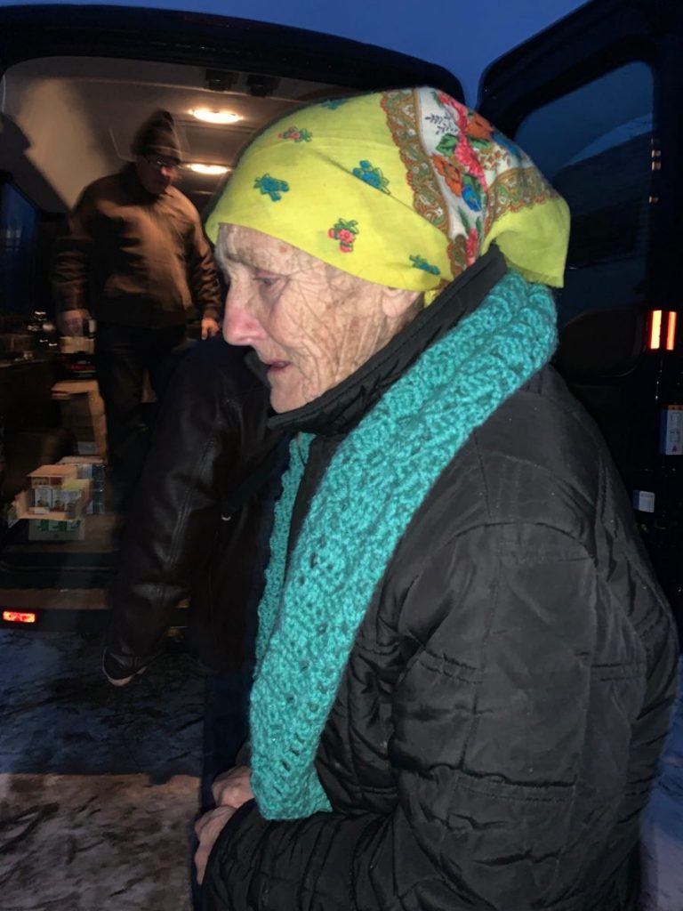 Pictured is a widow who lives on the outskirts of Kherson, a city under occupation by the Russians from March 2022 til November 2022.