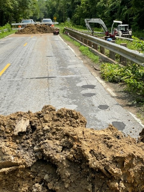 Bridge repairs being made in July 2023