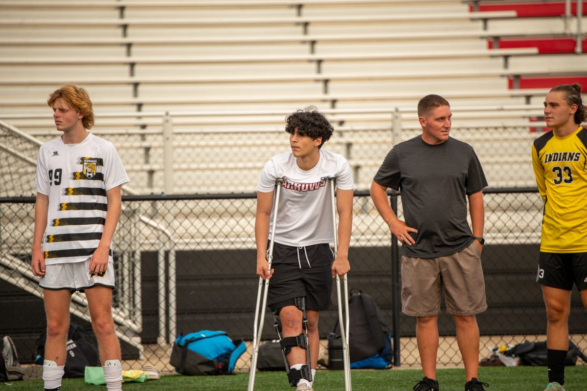 Arrow Soccer senior Erick Martinez was recognized as a member of the North All-Star Team at the Randy West All-Star Game last month in Brandon.