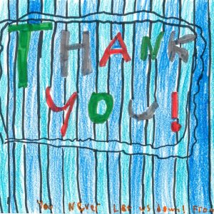 Local students write thank you letters to police officers
