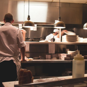 chef in kitchen