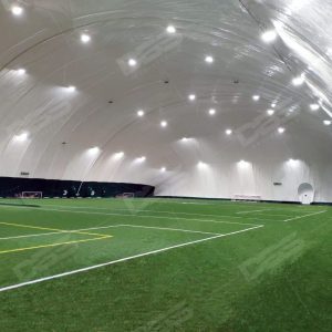 air dome over soccer field