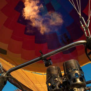 inside a hot air balloon