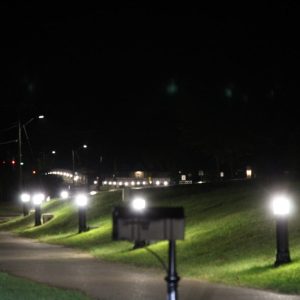 Drivers and residents have complained that the lights along the Arrow Drive multi-use path, which currently number 70 but will soon be extended by the addition of 140 more lights, are too bright and too closely resemble the headlights of oncoming cars.