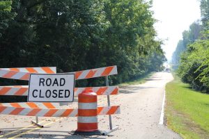 File photo from August 2014, showing the Northside Drive bridge under repair