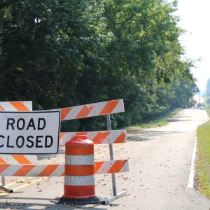 File photo from August 2014, showing the Northside Drive bridge under repair