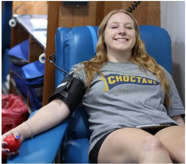 Sydney Cappo said donating blood during Mississippi College's fall drive couldn't be easier.