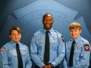 Pictured (l to r) are Michael Boboski, Funcha Sims and Dawson Weems.