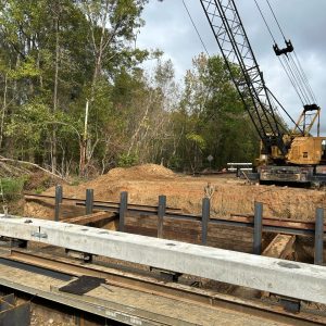 The Northside Drive bridge over a branch of Bogue Chitto Creek has been closed since March. It is expected to open before the end of the month.