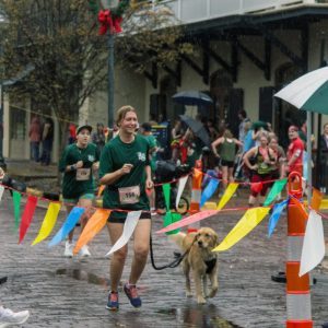 Even man’s best friend got a chance to participate in last year’s rainy Yule Run.