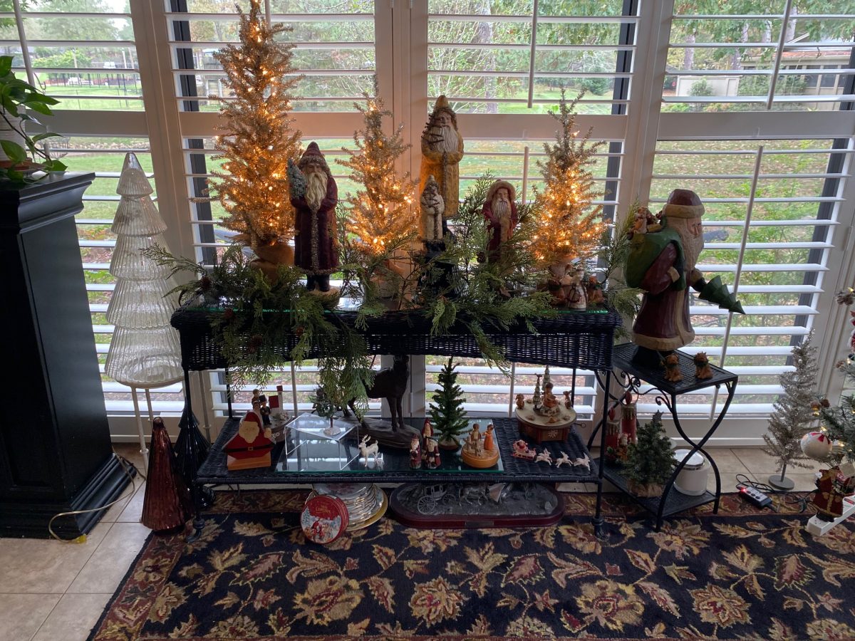 Todd transforms her home with Santas galore