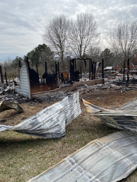Randy BellThe Stephens’ home has been declared a total loss after the fire, but the family plans to rebuild.