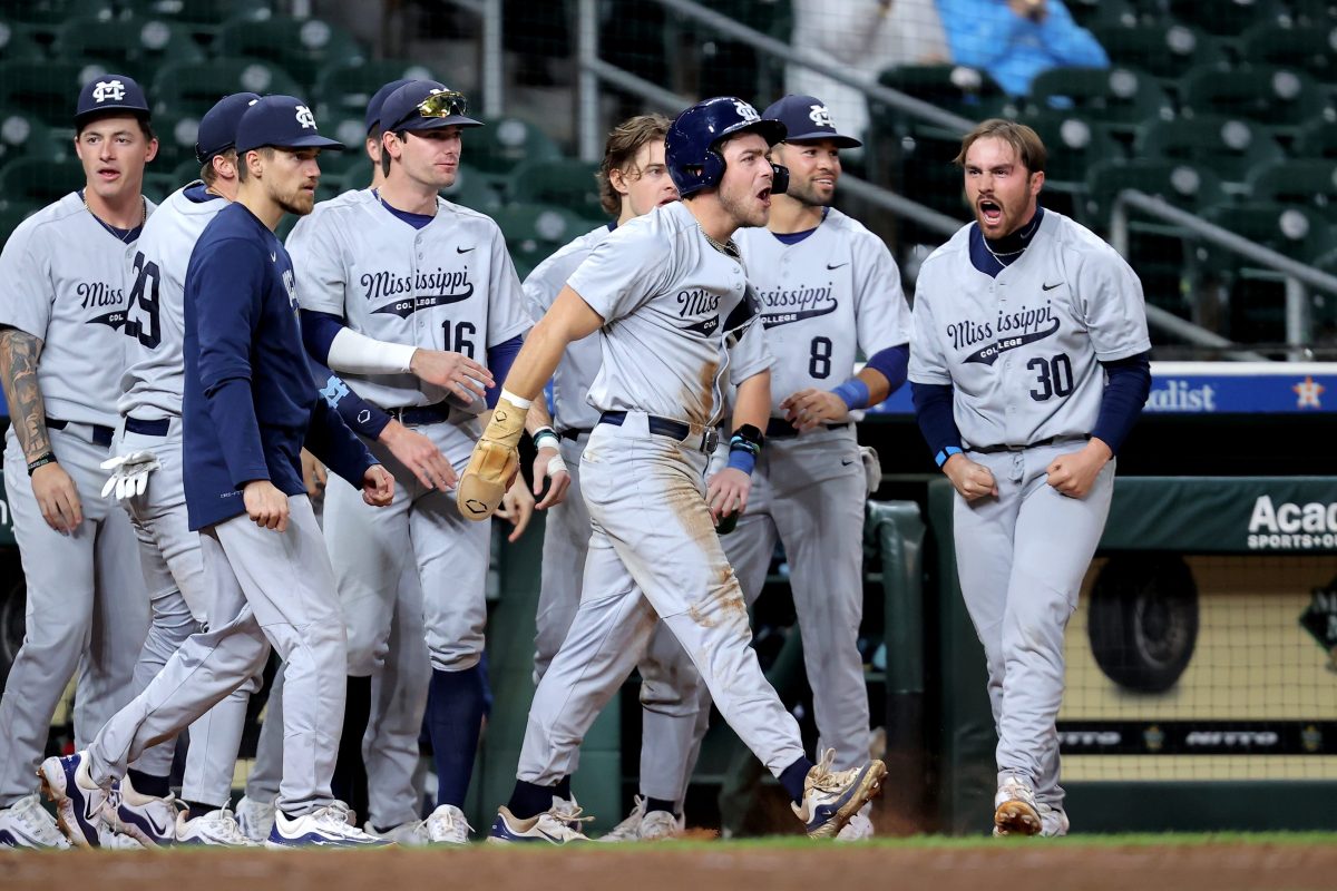 Erik WilliamsThe Choctaws bring the hype outside the dugout.