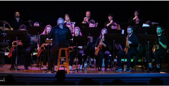 The 26-piece MC Jazz Band is scheduled to perform indoors at the Entergy Theater and outdoors on the Brick Streets of Olde Towne Clinton.