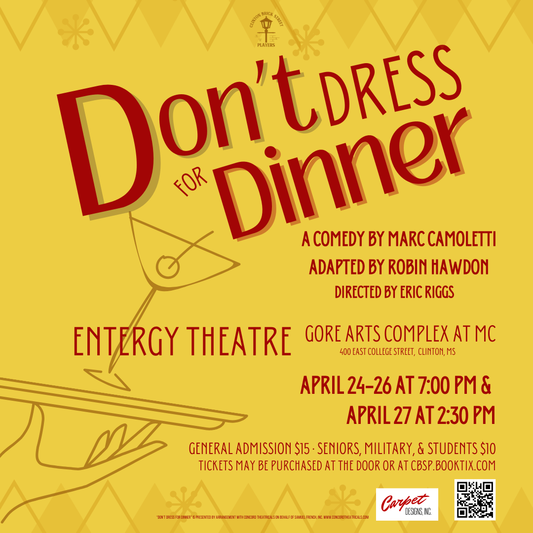 marc camoletti don't dress for dinner Brick Street Players plan Don't Dress for Dinner performances