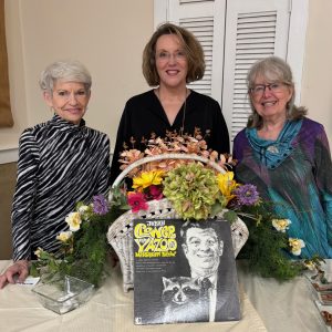 The Clinton Study Club’s March meeting focused on the life of Mississippian Howard Gerald “Jerry” Clower, a comedian known for his humorous stories of the rural South. Shown (l to r) are Lynda Williams and Kim Pigott, hostesses for the meeting, and Barbara Parks, who traced the life and work of Clower.