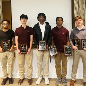 Clinton High School boys varsity soccer awardees included Justin Singleton, Erick Martinez, Brayden Bridges, Jayden Fields and Bradley Wells.