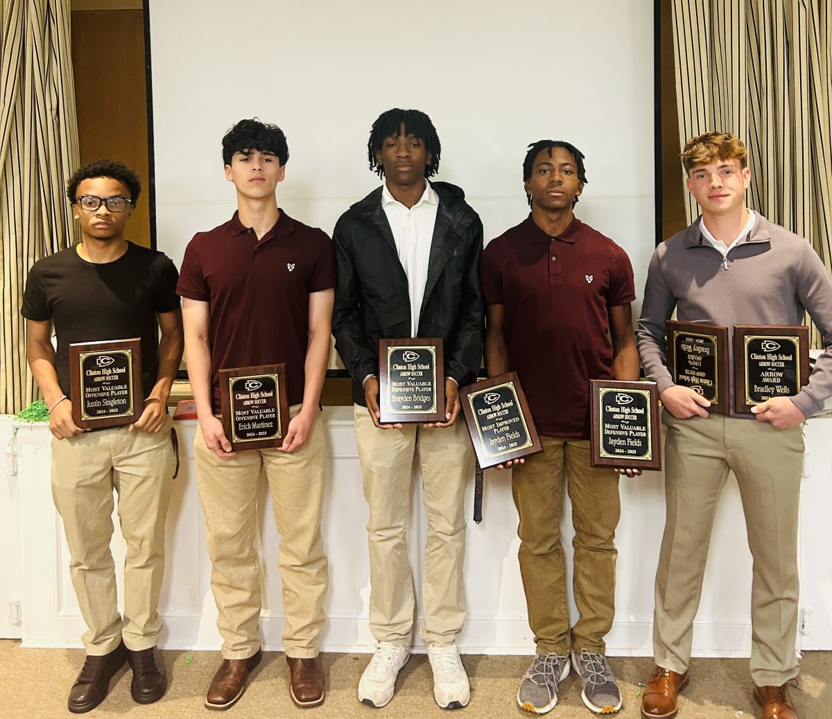 Clinton Arrow boys soccer team honored at banquet - The Clinton Courier