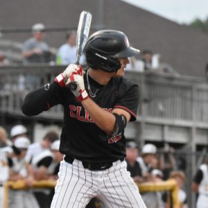 Parker Thames waits for a pitch at Hernando