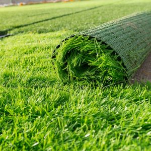 close up of artificial grass