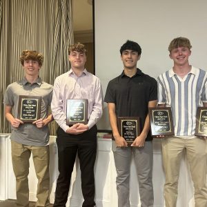 Clinton Arrow junior varsity boys soccer awardees included Myles Manuel, Ryan Carite, Juan Paredes and Owen Coker.