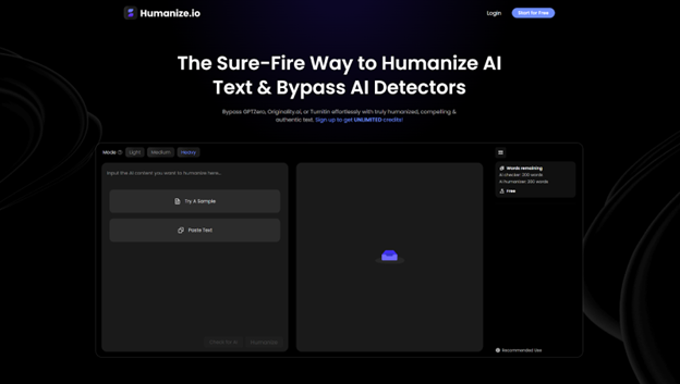 humanize.io website