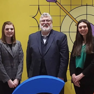 MC Business students Rebecca Stafford, left, and Brooke Neal earned scholarships to attend the AGA #NLT25 conference with Billy Morehead, MC professor of accounting.