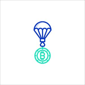 a bitcoin with a parachute