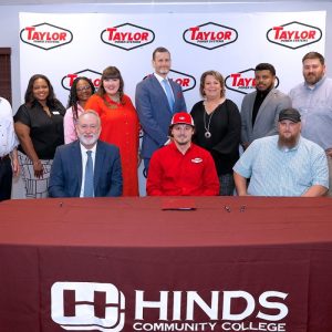 Ryan Gaines of Clinton (front row, center) was recently selected as the first Registered Apprentice in an apprenticeship partnership between Taylor Power Systems of Clinton, Hinds Community College and the U.S. Department of Labor.