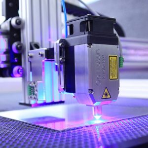Close up shot of a cnc laser