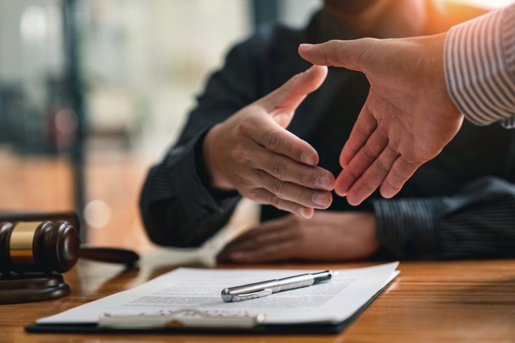 professional shaking hand