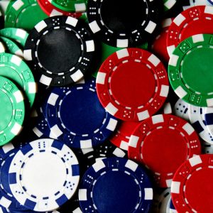 assortment of colored poker chips