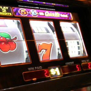 upclose photo of a slot machine