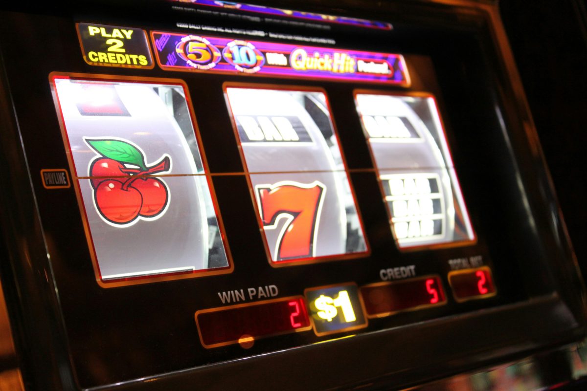 upclose photo of a slot machine