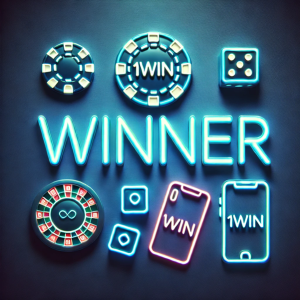 winner with poker chips and dice