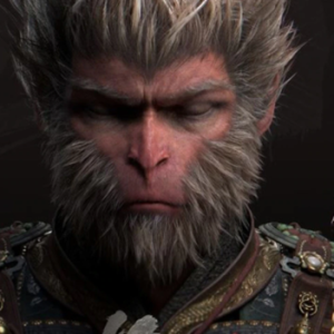 person with a furry face